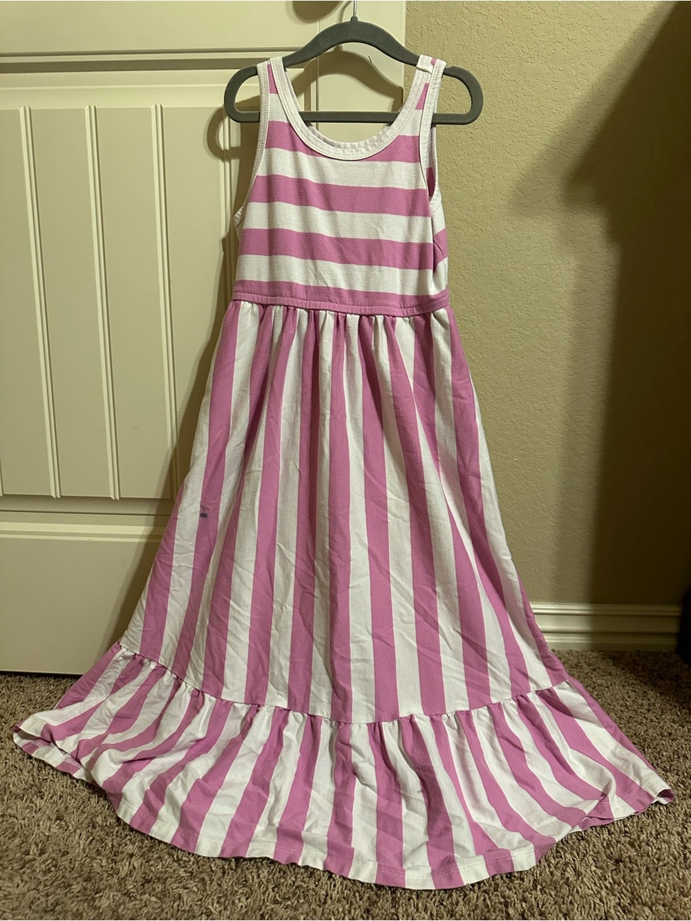 Cat & Jack Pink and White Striped Maxi Dress for Girls
